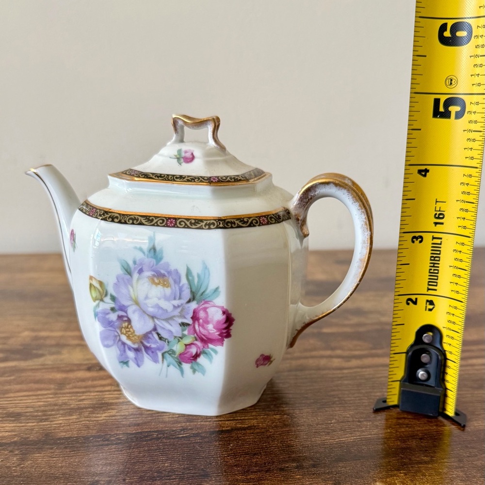 H.P. McGregor & Co. Antique Mini Teapot Floral China - Picture 10 of 11